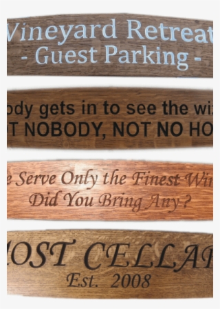 Wine Barrel Stave Signs 2 Line - Definition #4539505