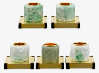 Imperial Jadeite Archer's Rings By Carvin French - Crystal #4541081