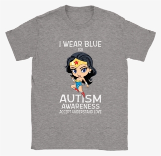 I Wear Blue For Autism Awareness Wonder Woman Shirts - 2018 Stanley Cup Champs #4543028