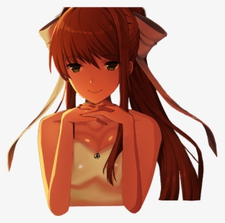 Casual Monika Sprite Transparent Ddlc Png Monika Ddlc - Doki Doki Literature Club Monika Png #4543093