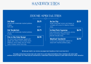 Lakeview Sandwiches House Specialties - Narcotic Drugs And Psychotropic Substances #4543401