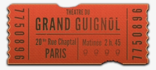 This Free Icons Png Design Of Grand Guignol Ticket #4544581