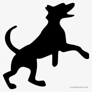Banner Jumping Animal Free Images - Dog Silhouette Clip Art #4547802