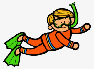 Woman Clipart Scuba Diving - Kid Scuba Diver Clipart #4549914