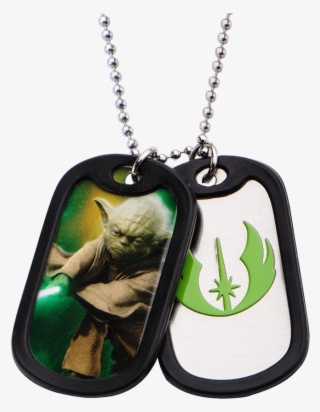 Yoda Double Dog Tag Necklace - "yoda Double Dog Tag Necklace" #4550862