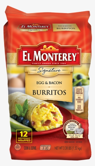 Scrambled Egg & Bacon Frozen Breakfast Burritos - El Monte Breakfast Burritos #4551292