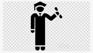 Graduate Pictogram Clipart Graduation Ceremony Academic - Black And White Galaxies Drawing #4551578
