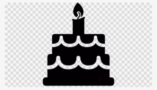 Birthday Cake Silhouette Png Clipart Birthday Cake - Black Birthday Cake Png #4551756