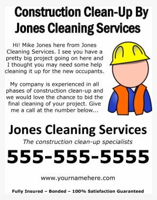 Construction Clean Up Flyer - Construction #4551811
