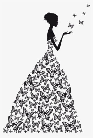 Banner Freeuse Download Wall Decal Clip Art Wedding - Butterfly Dress Vector #4552967