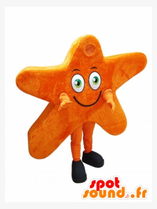 Mascot Orange Star, Giant, Smiling - Tohyokun New Spotsound Masot Yuru-chara Brown #4552997