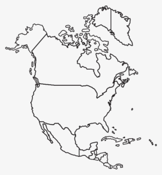 Printable North America Blank Map - Free Transparent PNG Download