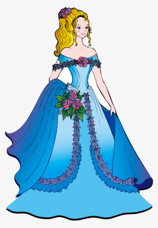Image Freeuse Cinderella Dress Clipart - Beautiful Princess Clipart Png #4553835