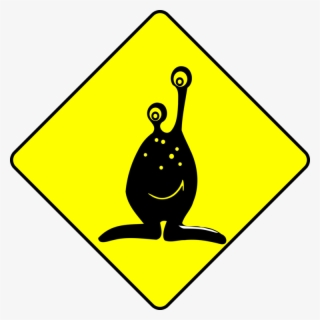 Caution Alien Clipart Png #4554772