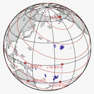 Lar Array , Events (solid Circles) And Bounce Points - Circle #4556285