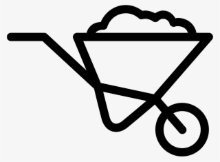 The Icon Is A Simplified Depiction Of A Wheelbarrow - Wheelbarrow Icon Png #4556349