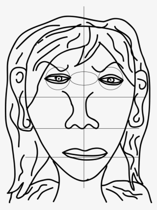 Female Face - Line Art #4559555