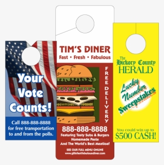 24450 White Tag Stock - Stouse Inc 832 Imprinted Door Knob Hanger #4560341