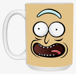 Rickz Pickles Funny Face Emoji Rick Mug Cup Gift - Pickle Rick Face Png #4561456