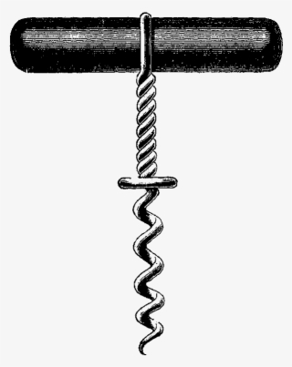 Svg Royalty Free Stock Cork Screw Clipart - Vintage Cork Screw Logo #4561979