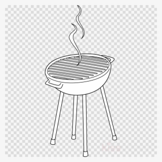 Grill Line Drawing Clipart Barbecue Grilling Clip Art - Clip Art #4564058
