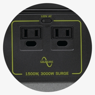 Two 120v Pure Sine Wave Ac Inverter Ports With 1500w, - Subwoofer #4566075