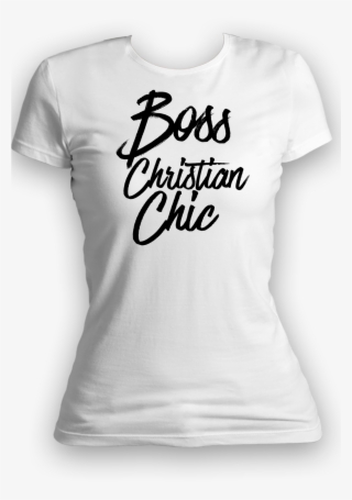 Boss Christian Chic Black And White Tee - Calligraphy #4568548