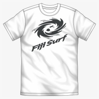 Fiji Surf Co “cyclone Swirl Logo” White Tee - Draculo #4569182