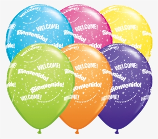 11" Bienvenido Welcome A Round Latex Balloons #4569360
