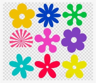 Retro Flower Vector Clipart Flower Designs Clip Art - Retro Flower Vector #4573686