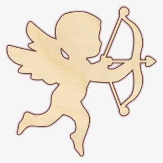 Cupid With Bow And Arrow Unfinished Wood Cut From 1/4" - Christmas Day #4575526