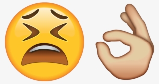 Weary Face Emoji - Ok Hands Emoji Png #4576981