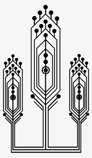 Printed Electronic Electrical Network - Circuit Board Circle #4578057