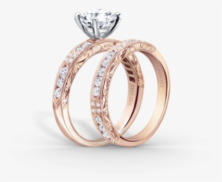 Charlotte 18k Rose Gold Ladies Wedding Band K1390d-br - Kirk Kara Charlotte Pink Sapphire Diamond Engagement #4578058
