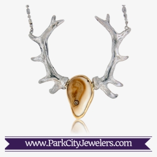 Elk Ivory European Mount Necklace - Elk Teeth Jewelry #4579881