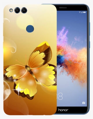 Golden Butterfly Printed Case Cover For Honor 7x By - New Month Messages July #4580240