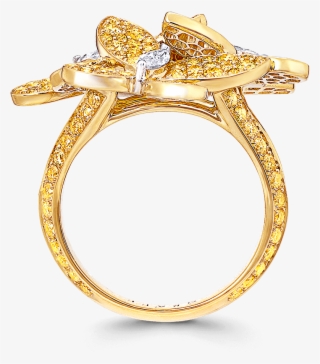 Shank View Of A Graff Triple Pavé Butterfly Ring Featuring - Engagement Ring #4580294