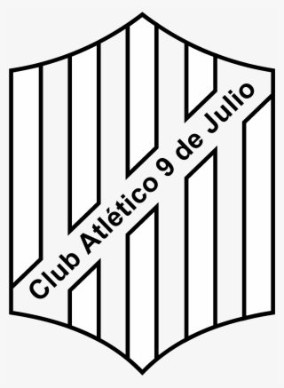 Club Atletico 9 De Julio De Rafaela Logo Black And - Club Atletico 9 De Julio #4582111