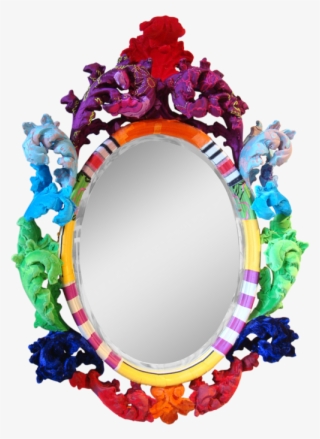 Fabric Covered Baroque Mirror - Mirror #4583071