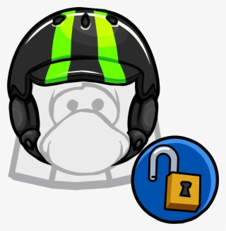 Neon Green Helmet Clothing Icon Id 11550 - Cartoon #4583992