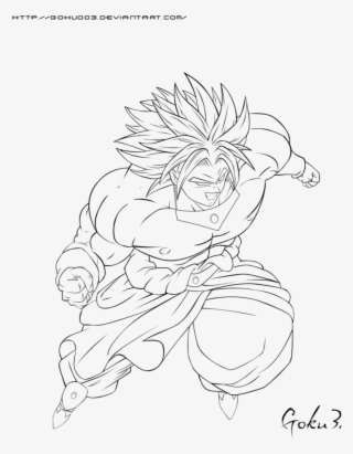 Clipart Free Library Fight Lineart By Goku - Broly Lineart #4585668