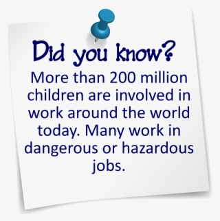 Did You Know - Reasons For Child Labor #4587079