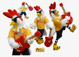 Bird Rockin Chicken - Rockin Chicken Mascot #4593191