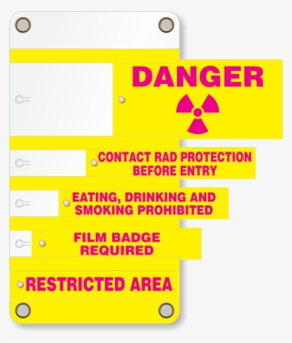 5 Insert Radiation Slide-lock System - High Radiation Area (w/graphic), Red/black #4595922
