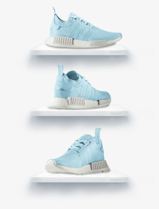 Adidas Nmd R1 Ice Blue - Adidas-nmd_r1 Primeknit Shoes-women's-ice Blue / Ice #4598094