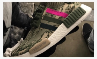 Adidas Nmd R1 Primeknit Olive And Hot Pink Absolutely - Nmd R1 Camo Pink #4598915