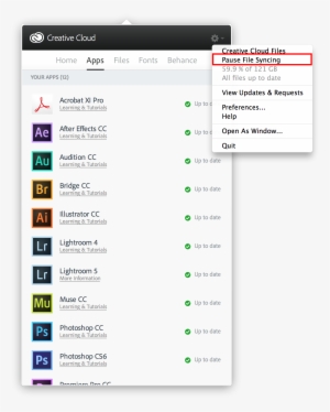 Creative Cloud Menu #462016