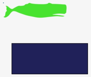Green Sperm Whale Blue Background Png #462022