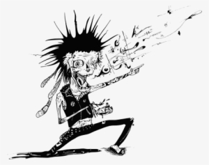 Zombie Undead Monster Punk Frankenstein Ha - Punk Rocker Clipart #462440