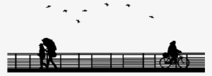 Bridge People The Silhouette Spacer Umbrel - Bridge Silhouette Transparent Background #462458
